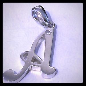 SOLD   STERLING SILVER Letter A INITIAL Charm